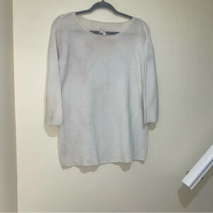 Aritzia Wilfred Women’s Blanchard Linen Blend Sweater  Top Pullover Size M Faded